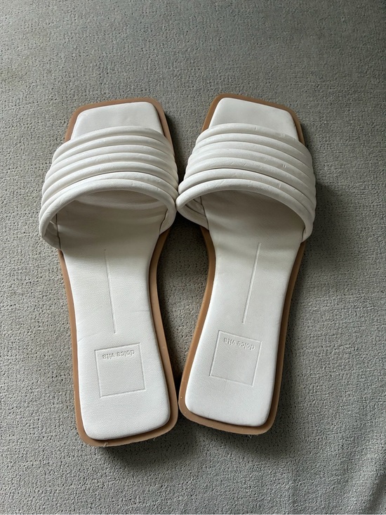 Dolce Vita Shoes - Dolce Vita White Padded Multi-strap Slide Sandals